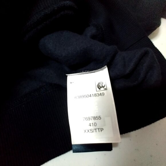 Tommy Hilfiger Sweatshirt Women XXS Navy Blue Embroidered Crew Neck Preppy New - Picture 8 of 10